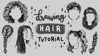 How To Draw Hair  Tutorial [upl. by Neerak448]