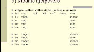 Verb i presens uregelrett unntak modale hjelpeverb og sterke verb Tysk grammatikk [upl. by Etom986]