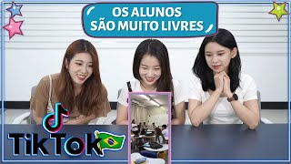 GRUPO DE KPOP REAGE A VIDA ESCOLAR DOS TIKTOKERS BRASILEIROS COM 3YE [upl. by Pasquale91]