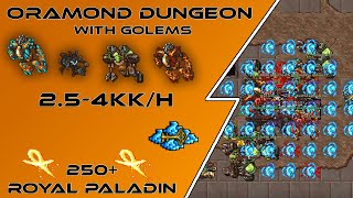 Tibia Hunting Guide 250 RP  Oramond Dungeon with Golems [upl. by Aicylla]