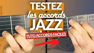 ACCORDS DE JAZZ FACILES À JOUER pour débutants en guitare beaux ET indispensables [upl. by Noimad]