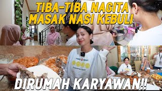 NAGITA MAMPIR KERUMAH KARYAWAN LAGI NUMPANG MASAK NASI KEBULI SAMPE POTONG SATU EKOR KAMBING [upl. by Goldarina452]