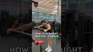 How to PROPERLY Straight Arm Pulldown DO THIS NOW shorts [upl. by Klement]