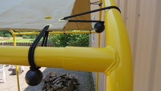 Installing Grommets In A Tarp To Make A Garden Canopy [upl. by Hedberg353]