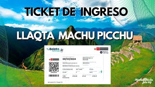 TICKET DE INGRESO LLAQTA MACHU PICCHU [upl. by Russian]