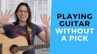 Playing Acoustic Guitar Without A Pick  How To Strum Without A Pick [upl. by Mccarthy]