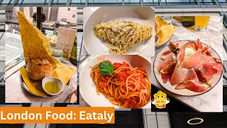 RATING LONDON FOOD EATALY LIVERPOOL STREET 410 [upl. by Aneek]