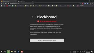 Error inicio de sesión  Blackboard [upl. by Creighton42]