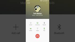 SAMSUNG GALAXY ANDROID 7 INCOMING CALL [upl. by Hanni]