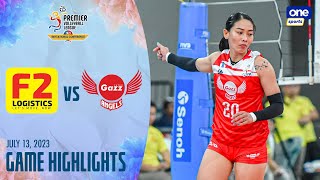 Petro Gazz vs F2 Logistics highlights  2023 PVL Invitational Conference  July 13 2023 [upl. by Lua485]