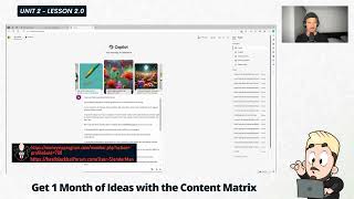 LESSON 10 Get 1 Month Of Ideas With The Content Matrix [upl. by Dorena]