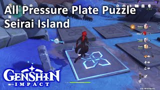 All Pressure Plate Puzzle Seirai Island Genshin Impact [upl. by Hammel]