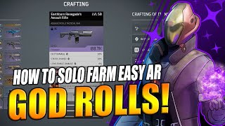 Outriders  How To Quickly Get A GOD ROLL Earthborn AR SOLO Without Having To Make A New Character [upl. by Florry]