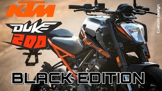 KTM Duke 200 bs6  Black colour custom design [upl. by Eentirb890]