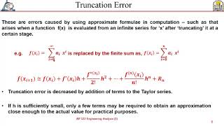 Lecture 6 Truncation Errors and the Taylor Series [upl. by Edme]