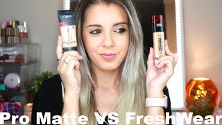 LOreal Infallible 24 HR Freshwear Foundation VS LOreal Infallible Pro Matte Foundation [upl. by Aicenra]