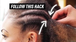 How To Cornrow Braid To Scalp FOR BEGINNERS [upl. by Xet]