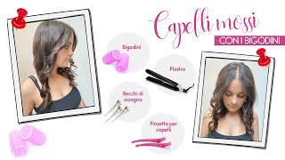 Capelli mossi con i bigodini  Piega perfetta in semplicissimi step 🌸 [upl. by Lyontine]