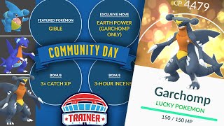 EASY 3000000 XP SHINY GIBLE TIPS for COMM DAY  3x CATCH XP amp EARTHPOWER GARCHOMP  POKÉMON GO [upl. by Seravart]