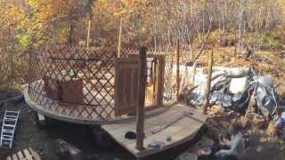 Mongolian Ger Yurt Set Up [upl. by Shippee]