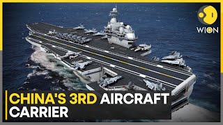 Chinas Fujian Aircraft Carrier wraps up second sea trial  WION [upl. by Nidroj248]