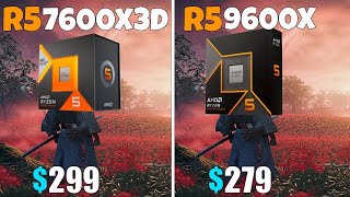 Ryzen 5 7600X3D vs Ryzen 5 9600X  Benchmark Tested in 1080p and 1440p 🔥🔥 [upl. by Mychal591]