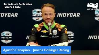 Agustín Canapino Entrevistas en español Jornada de Contenidos INDYCAR 2024 [upl. by Ennaillij]