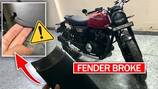 HONDA CB350 RS amp HIGHNESS  CARBON RACING  FRONT FENDER BROKE  INFORMATIVE VIDEO  MUST WATCH [upl. by Ahsekin]