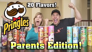 PRINGLES CHALLENGE Parents Edition Can You Guess the Potato Chip Challenge [upl. by Philomena118]