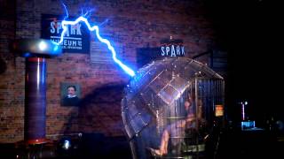 Tesla Coil Faraday Cage [upl. by Auqeenahs]