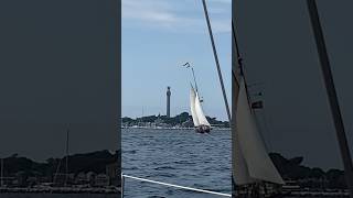 Provincetown Harbor after a fun rollercoaster ride across Cape Cod Bay [upl. by Ennahtebazile]