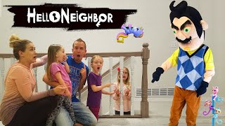 Hello Neighbor in Real Life Fingerling Minis Scavenger Hunt WE RESCUE A KID [upl. by Griseldis]