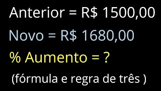 Como Calcular a Porcentagem de Aumento  Rápido e Fácil [upl. by Ailuy]