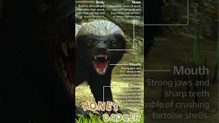 Ferocious Honey Badger badgers wildlife wildanimals shorts [upl. by Hsital]