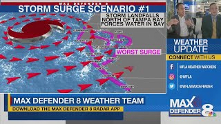 quotLIFETHREATENINGquot IMPACTS Milton threatens Florida Gulf Coast as potential Cat 3 storm [upl. by Ravilob]