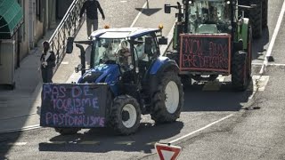 Les agriculteurs aux portes de la capitale [upl. by Beitris]