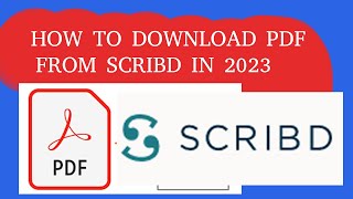 How to download any document from scribdcom for free [upl. by Annovahs913]