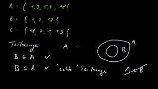 Mengenlehre 4  Teilmengen und Obermengen [upl. by Stiegler51]
