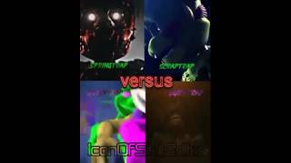 Springtrap vs scraptrap vs Glitchtrap vs burntrap edit fnaf battle williamafton fnafedit [upl. by Ahsimit861]