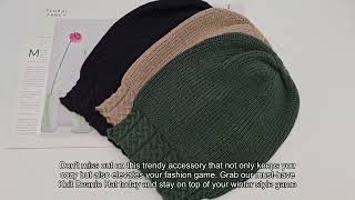 Customized Classic Beanie Cap Knitted Beanie for Adult Men amp Women Beanie China Factory [upl. by Nagek200]