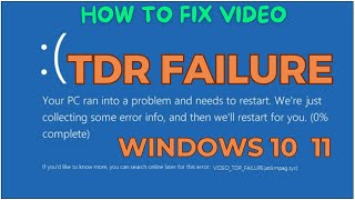 Video Tdr Failure Problem Explained and Its Solutions  Fix Video Tdr Failure Error on Windows 10 [upl. by Anna-Maria]