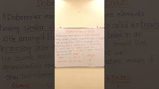 Dobereiner’s law of triads easy basic chemistry  Class 10  All competitve Exams [upl. by Rosol]