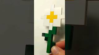 Minecraft Oxeye Daisy made out of Lego tutorialshorts [upl. by Torry]