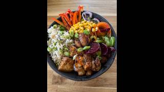 Teriyaki Pork Rice Bowl with a Crunchy Saladcookingchannel teriyaki porkbelly cookingcreator [upl. by Reniti]