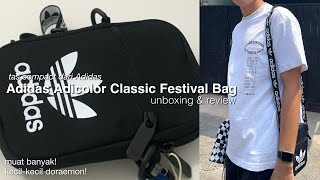 review Adidas adicolor classic festival bag tas compact kecil tapi muat banyak Rp 400 ribuan [upl. by Nosrak]