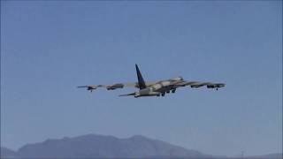 Two GIANT SCALE B52 Stratofortresses CRASH LANDING Warbirds and Classics Event Las Vegas 2017 [upl. by Acinyt]