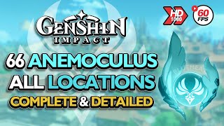 Genshin Impact All 66 Anemoculus Locations Guide Updated Location After Ver 12 Included [upl. by Bultman]