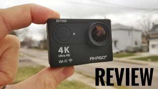 AKASO EK7000 4K Action Camera REVIEW amp Sample Footage [upl. by Sada74]