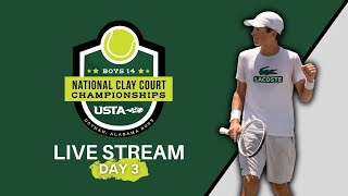 USTA Boys 14 National Clay Court Championships 2023  Day 3 [upl. by Eidnas]