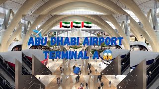 full NEW Abu Dhabi Airport TERMINAL A walkthrough tour [upl. by Enytsuj]